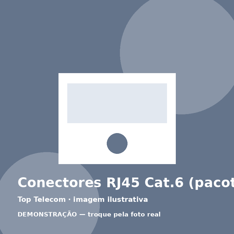 Conectores RJ45 Cat.6 (pacote com 10)
